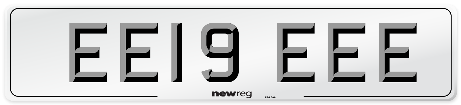EE19 EEE Number Plate from New Reg